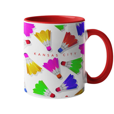Colorful Shuttlecock Collage - White Mugs - 11oz. Coffee Mug