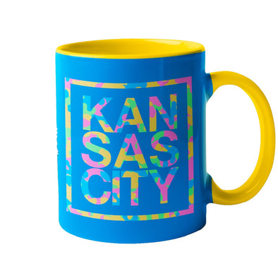 Kansas City Square Logo - Retro 60's Colors - 11oz. Coffee Mug