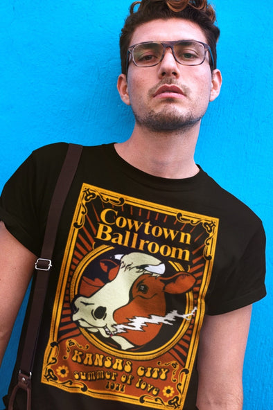 Cowtown Ballroom -Retro Poster - Unisex Crew Neck Tee