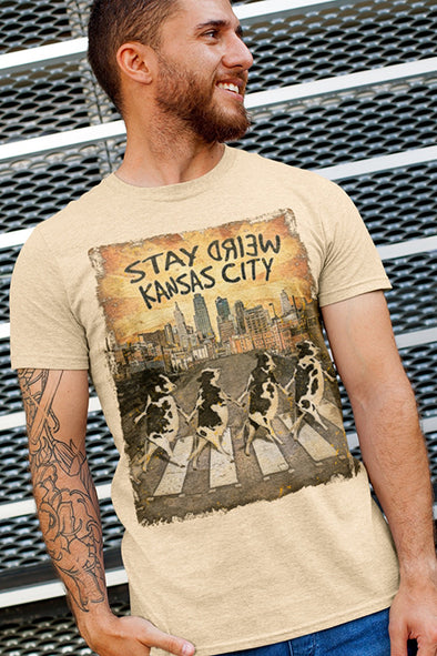 Stay Weird KC - Cowbey Road - Unisex Crew Neck Tee