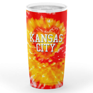 KC - Kansas City - TieDye - Yellow Red White- 20oz. TUMBLER