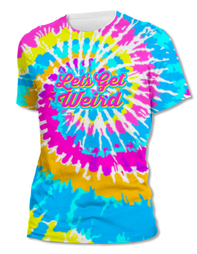 Lets Get Weird - (Tye-Dye) - Unisex All-Over Print Graphic Tee