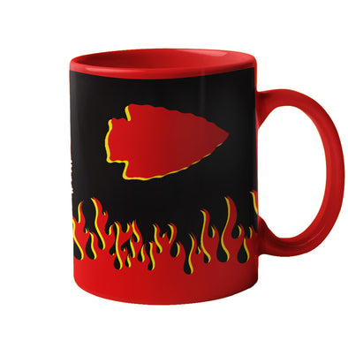 KC Arrowhead On Fire - Red/Black - 11oz. Coffee Mug