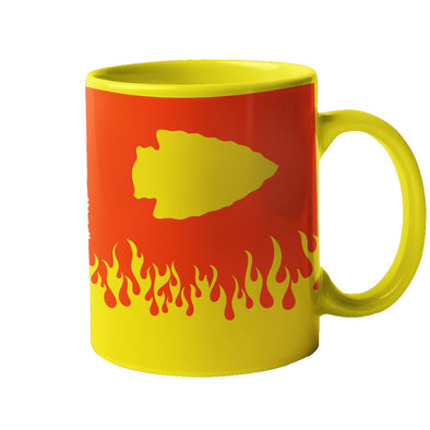KC Arrowhead On Fire - Yellow/Red - 11oz. Coffee Mug