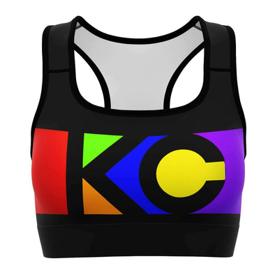 KC - Stripe Logo - Horizontal - Sports Bra