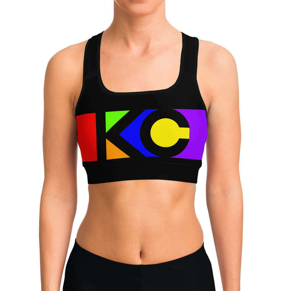KC - Stripe Logo - Horizontal - Sports Bra