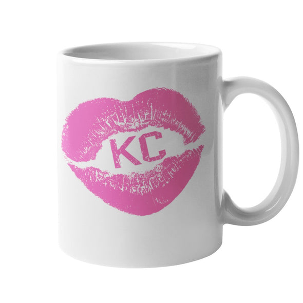 KC Kiss -  Pink Heart Lips - 11oz. Coffee Mug