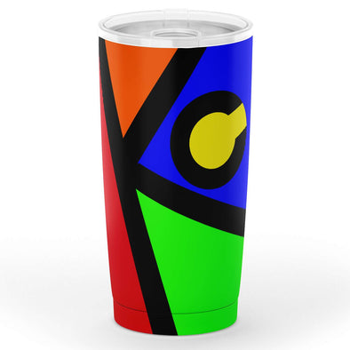 KC - Abstract Primary Colored KC Logo - 20oz. TUMBLER