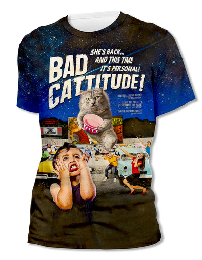 Bad Cattitude - The Movie - Unisex All-Over Print Tee