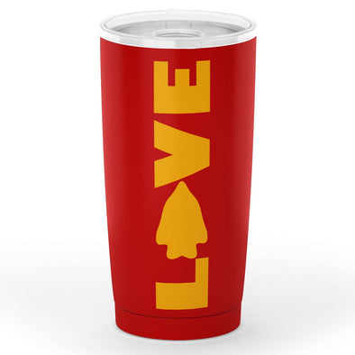 KC - LOVE Letters - Yellow On Red - 20oz Tumbler